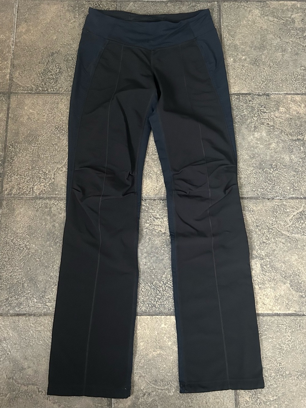 Lululemon Women Wide Leg Yoga Pants Black Stretch Athletic Size 6